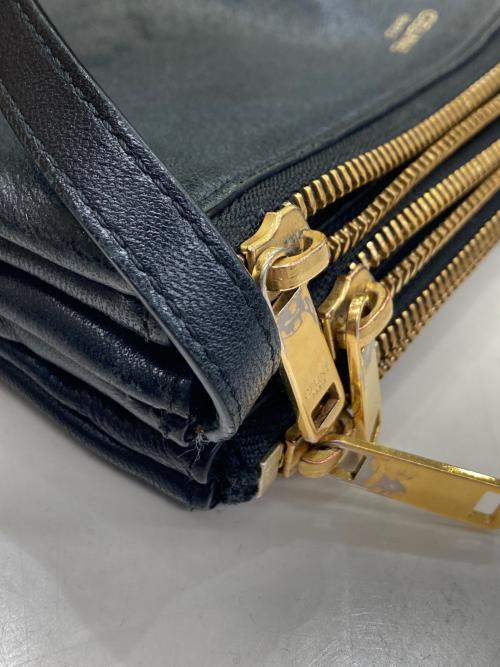 CELINE（セリーヌ）CELINE (セリーヌ) トリオショルダーバッグ ブラックの古着・服飾アイテム