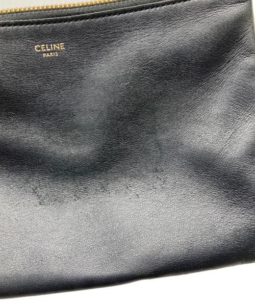 CELINE（セリーヌ）CELINE (セリーヌ) トリオショルダーバッグ ブラックの古着・服飾アイテム