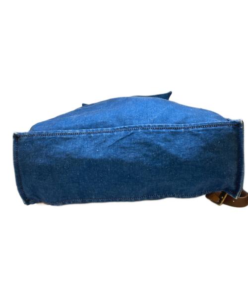 45R（フォーティファイブ・アール）45R (フォーティファイブ・アール) レザーストラップフラップリュック インディゴの古着・服飾アイテム