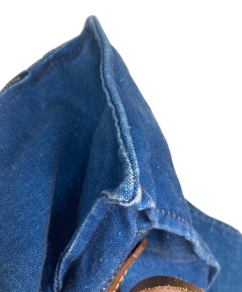 45R（フォーティファイブ・アール）45R (フォーティファイブ・アール) レザーストラップフラップリュック インディゴの古着・服飾アイテム