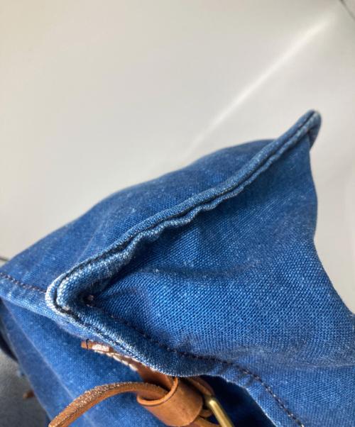 45R（フォーティファイブ・アール）45R (フォーティファイブ・アール) レザーストラップフラップリュック インディゴの古着・服飾アイテム