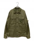 DIESELディーゼル）の古着「異素材切替シャツジャケット」｜オリーブ