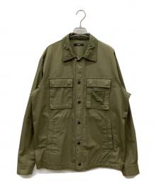 DIESEL（ディーゼル）の古着「異素材切替シャツジャケット」｜オリーブ