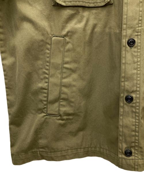 DIESEL（ディーゼル）DIESEL (ディーゼル) 異素材切替シャツジャケット オリーブ サイズ:Mの古着・服飾アイテム