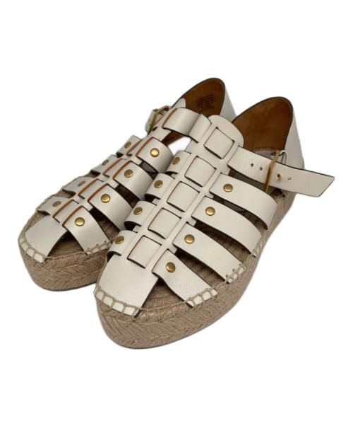 TORY BURCH（トリーバーチ）TORY BURCH (トリーバーチ) FISHERMAN PLATFORM ESPADRILLE アイボリー サイズ:6 1/2の古着・服飾アイテム