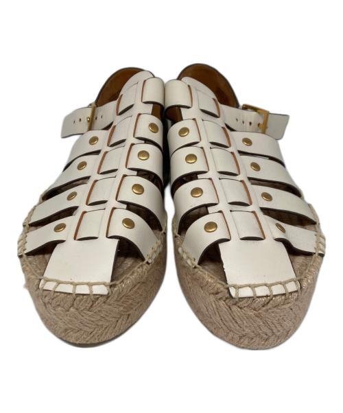 TORY BURCH（トリーバーチ）TORY BURCH (トリーバーチ) FISHERMAN PLATFORM ESPADRILLE アイボリー サイズ:6 1/2の古着・服飾アイテム