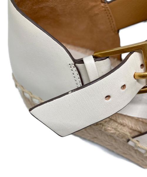 TORY BURCH（トリーバーチ）TORY BURCH (トリーバーチ) FISHERMAN PLATFORM ESPADRILLE アイボリー サイズ:6 1/2の古着・服飾アイテム