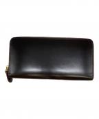 GANZOガンゾ）の古着「THIN BRIDLE ラウンドファスナー長財布」｜ダークブラウン