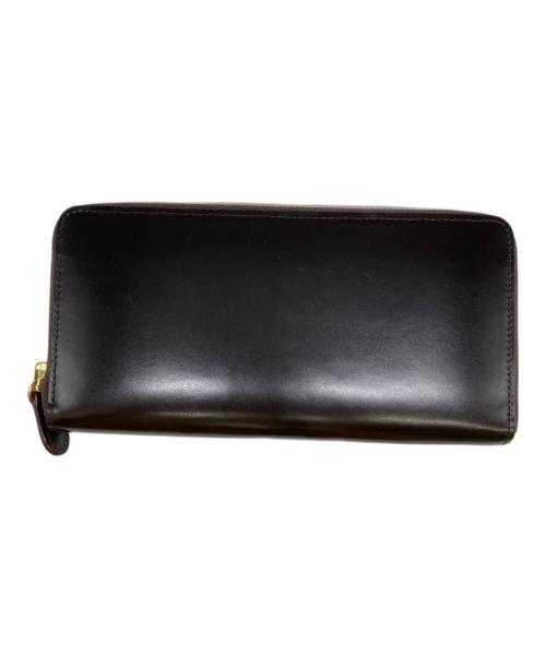 GANZO（ガンゾ）GANZO (ガンゾ) THIN BRIDLE ラウンドファスナー長財布 ダークブラウンの古着・服飾アイテム