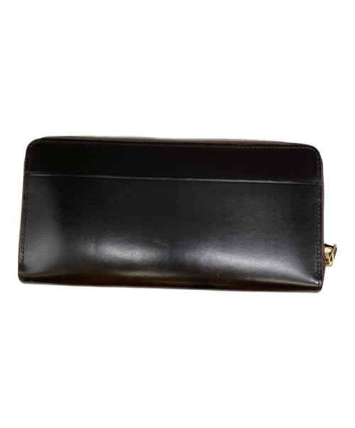 GANZO（ガンゾ）GANZO (ガンゾ) THIN BRIDLE ラウンドファスナー長財布 ダークブラウンの古着・服飾アイテム