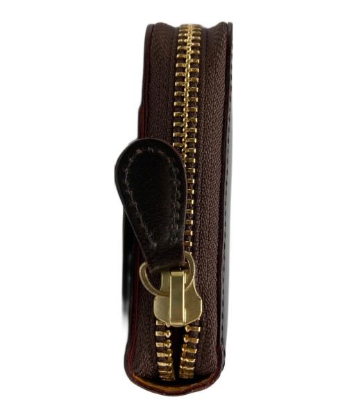 GANZO（ガンゾ）GANZO (ガンゾ) THIN BRIDLE ラウンドファスナー長財布 ダークブラウンの古着・服飾アイテム