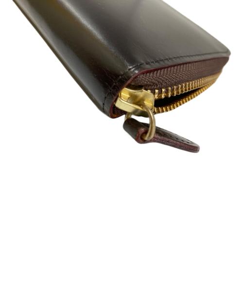 GANZO（ガンゾ）GANZO (ガンゾ) THIN BRIDLE ラウンドファスナー長財布 ダークブラウンの古着・服飾アイテム