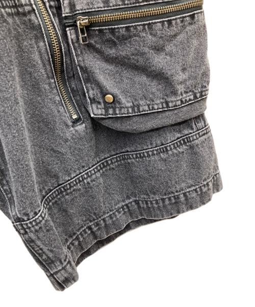 DANKE SCHON（ダンケ シェーン）DANKE SCHON (ダンケ シェーン) デニムカーゴショーツ ブラック サイズ:Mの古着・服飾アイテム