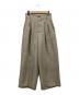 ETRE TOKYO（エトレトウキョウ）の古着「ハイウエストベルテッドセミワイドパンツ」｜ベージュ