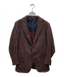 TAGLIATORE（タリアトーレ）の古着「ウールシルクブレンド2Bジャケット」｜レッド×ブラック