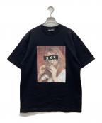GOD SELECTION XXXゴッド セレクション トリプルエックス）の古着「ガールプリントTシャツ」｜ブラック