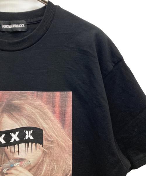 GOD SELECTION XXX（ゴッド セレクション トリプルエックス）GOD SELECTION XXX (ゴッド セレクション トリプルエックス) ガールプリントTシャツ ブラック サイズ:Lの古着・服飾アイテム
