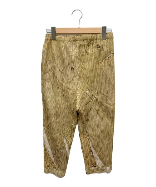 PLEATS PLEASE（プリーツプリーズ）PLEATS PLEASE (プリーツプリーズ) 総柄プリーツパンツ ベージュ サイズ:2の古着・服飾アイテム