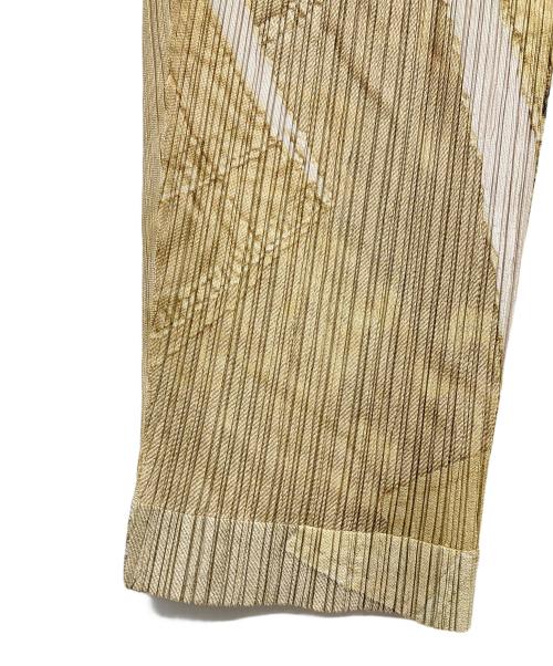 PLEATS PLEASE（プリーツプリーズ）PLEATS PLEASE (プリーツプリーズ) 総柄プリーツパンツ ベージュ サイズ:2の古着・服飾アイテム