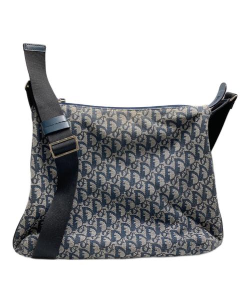 Christian Dior（クリスチャン ディオール）Christian Dior (クリスチャン ディオール) トロッター キャンバスショルダーバッグ ネイビーの古着・服飾アイテム