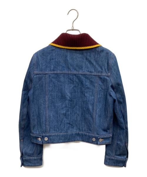 MIU MIU（ミュウミュウ）MIU MIU (ミュウミュウ) ワッペンデザインデニムジャケット インディゴ サイズ:40の古着・服飾アイテム
