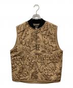 X-LARGEエクストララージ）の古着「GRAFFITI WORK VEST」｜ベージュ