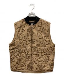 X-LARGE（エクストララージ）の古着「GRAFFITI WORK VEST」｜ベージュ