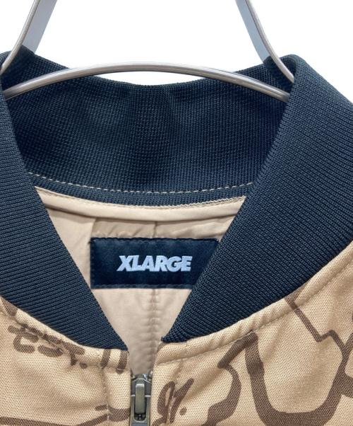 X-LARGE（エクストララージ）X-LARGE (エクストララージ) GRAFFITI WORK VEST ベージュ サイズ:Mの古着・服飾アイテム