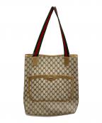 GUCCIグッチ）の古着「シェリーラインGG柄トートバッグ」｜ベージュ