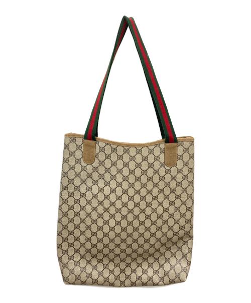 GUCCI（グッチ）GUCCI (グッチ) シェリーラインGG柄トートバッグ ベージュの古着・服飾アイテム