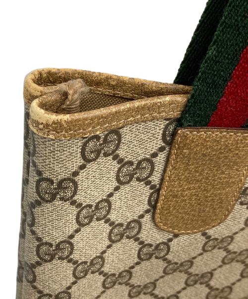 GUCCI（グッチ）GUCCI (グッチ) シェリーラインGG柄トートバッグ ベージュの古着・服飾アイテム
