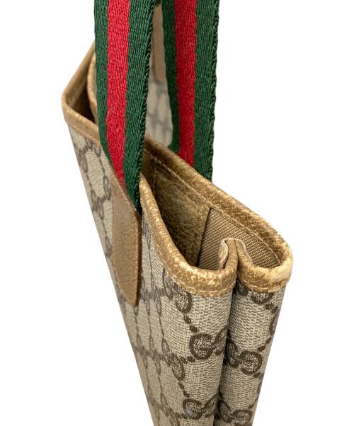 GUCCI（グッチ）GUCCI (グッチ) シェリーラインGG柄トートバッグ ベージュの古着・服飾アイテム