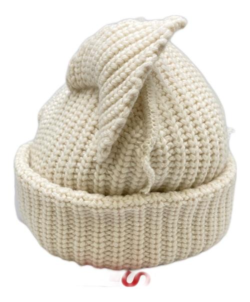 CHARLES JEFFREY LOVERBOY（チャールズ ジェフリー ラバーボーイ）CHARLES JEFFREY LOVERBOY (チャールズ ジェフリー ラバーボーイ) CHUNKY EARS BEANIE/チャンクイアーズビーニー アイボリーの古着・服飾アイテム
