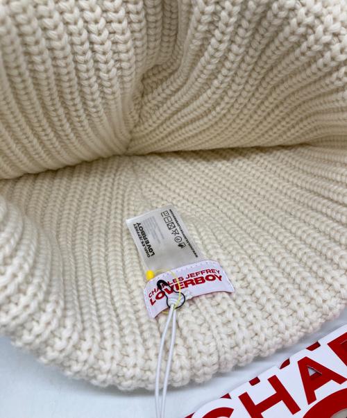 CHARLES JEFFREY LOVERBOY（チャールズ ジェフリー ラバーボーイ）CHARLES JEFFREY LOVERBOY (チャールズ ジェフリー ラバーボーイ) CHUNKY EARS BEANIE/チャンクイアーズビーニー アイボリーの古着・服飾アイテム