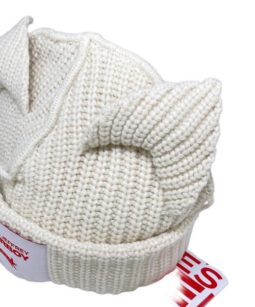 CHARLES JEFFREY LOVERBOY（チャールズ ジェフリー ラバーボーイ）CHARLES JEFFREY LOVERBOY (チャールズ ジェフリー ラバーボーイ) CHUNKY EARS BEANIE/チャンクイアーズビーニー アイボリーの古着・服飾アイテム