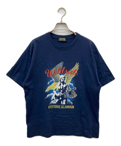 Hysteric Glamour（ヒステリックグラマー）Hysteric Glamour (ヒステリックグラマー) WILDSIDE (ワイルドサイド) WILDSIDE × HYSTERIC GLAMOUR T-Shirt ネイビー サイズ:4の古着・服飾アイテム