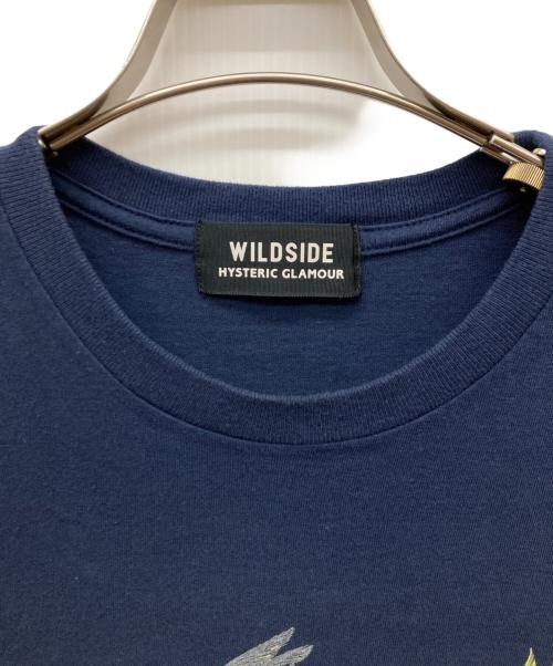 Hysteric Glamour（ヒステリックグラマー）Hysteric Glamour (ヒステリックグラマー) WILDSIDE (ワイルドサイド) WILDSIDE × HYSTERIC GLAMOUR T-Shirt ネイビー サイズ:4の古着・服飾アイテム