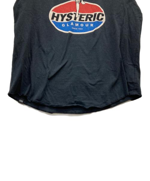 Hysteric Glamour（ヒステリックグラマー）Hysteric Glamour (ヒステリックグラマー) GIRL ON THE TOP 七分袖Tシャツ ホワイト×ブラック サイズ:Mの古着・服飾アイテム