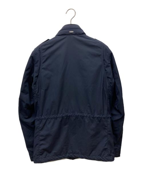HERNO（ヘルノ）HERNO (ヘルノ) ウォーターレペレントポリエステルスタンドカラーフィールドジャケット ネイビー サイズ:44の古着・服飾アイテム