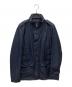 HERNO（ヘルノ）の古着「ウォーターレペレントポリエステルスタンドカラーフィールドジャケット」｜ネイビー