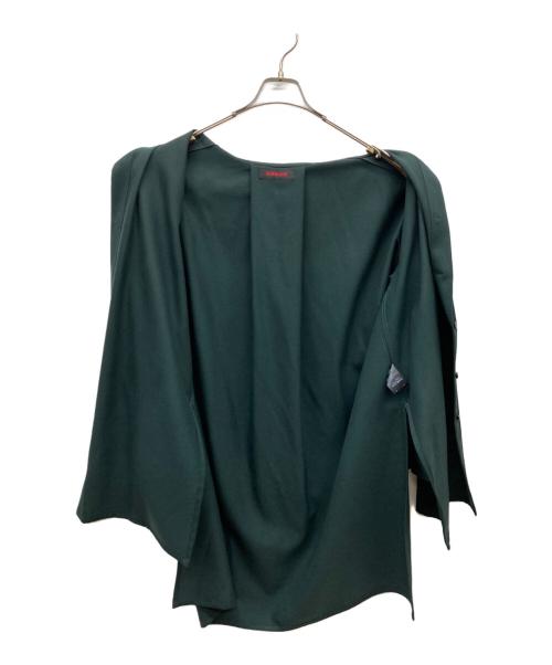 CABAN（キャバン）CABaN (キャバン) ウールツイル ハイネックロングシャツ グリーン サイズ:sの古着・服飾アイテム