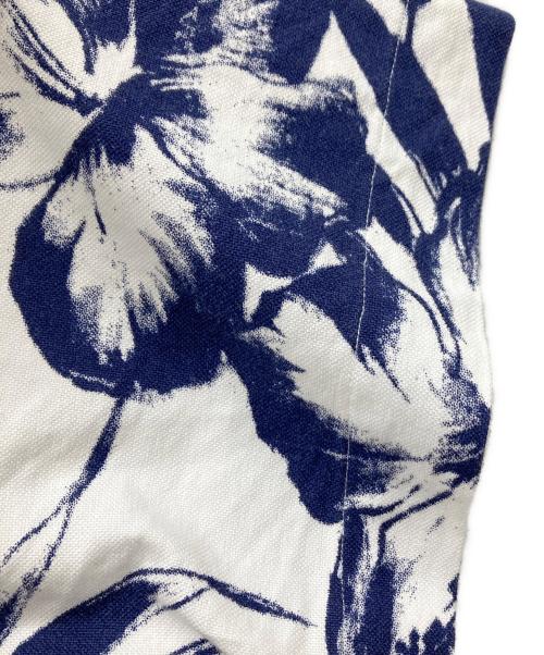 RALPH LAUREN（ラルフローレン）RALPH LAUREN (ラルフローレン) アロハ柄半袖BDシャツ ホワイト×ネイビー サイズ:XSの古着・服飾アイテム
