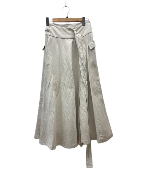 ebure（エブール）EBURE (エブール) リネン混スカート アイボリー サイズ:Sの古着・服飾アイテム