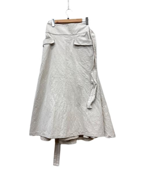 ebure（エブール）EBURE (エブール) リネン混スカート アイボリー サイズ:Sの古着・服飾アイテム