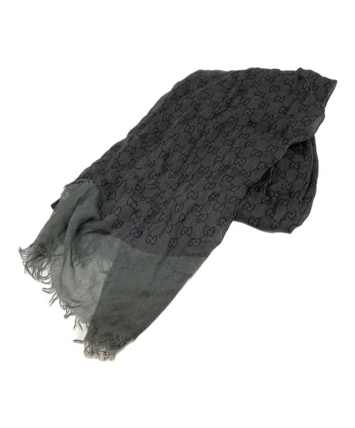 GUCCI（グッチ）GUCCI (グッチ) シルク×モダール GGストール グレーの古着・服飾アイテム