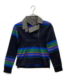 KOLOR（カラー）の古着「アシンメトリーデザインポロシャツ」｜ブラック×マルチカラー