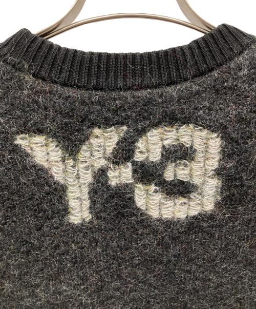 Y-3（ワイスリー）Y-3 (ワイスリー) U CH1 CAMO KNIT CREW SWEATER チャコールグレー×カーキ サイズ:XSの古着・服飾アイテム