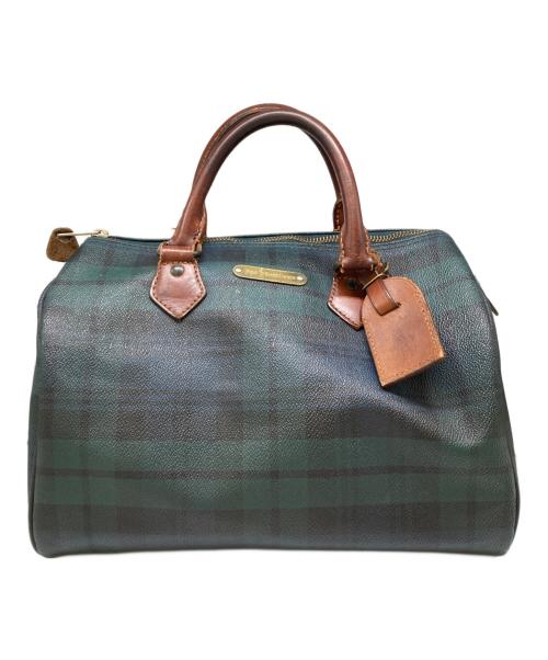 POLO RALPH LAUREN（ポロ・ラルフローレン）POLO RALPH LAUREN (ポロ・ラルフローレン) ブラックウォッチチェックミニボストンバッグ グリーンの古着・服飾アイテム