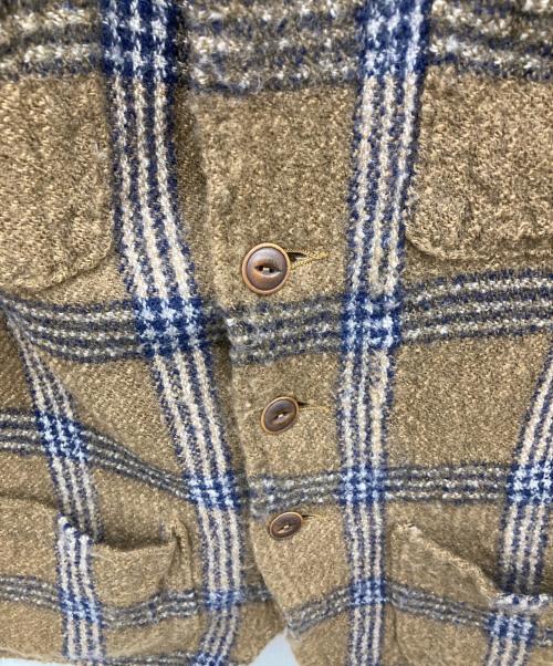 45R（フォーティファイブ・アール）45R (フォーティファイブ・アール) メリノ縮絨908シャツジャケット ブラウン サイズ:2の古着・服飾アイテム