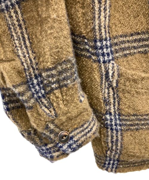 45R（フォーティファイブ・アール）45R (フォーティファイブ・アール) メリノ縮絨908シャツジャケット ブラウン サイズ:2の古着・服飾アイテム